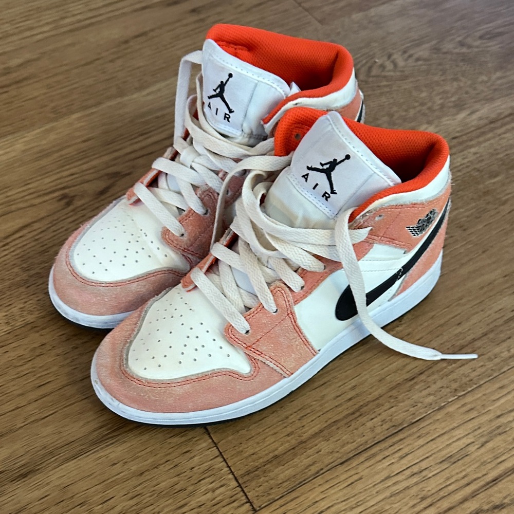 Air Jordan Sneakers. Orange and White. Never worn